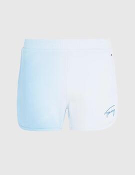 Shorts Tommy Jeans Dip Dye Signature azul mujer