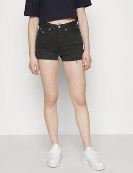 Vaqueros Tommy Jeans Hot Pant Shorts negro mujer