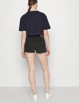 Vaqueros Tommy Jeans Hot Pant Shorts negro mujer