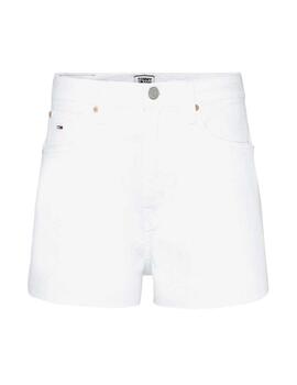 Vaqueros Tommy Jeans Hot Pant Shorts blanco mujer