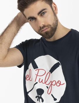 Camiseta elPulpo New Colour Splash marino hombre