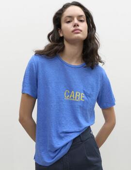 Camiseta Ecoalf Lisboa azul mujer