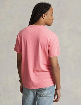 Camiseta Ralph Lauren Cotton Linen rosa hombre