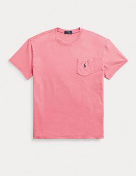 Camiseta Ralph Lauren Cotton Linen rosa hombre