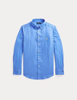 Camisa Ralph Lauren Linen azul niño