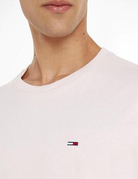 Camiseta Tommy Jeans Classic Solid Tee rosa hombre