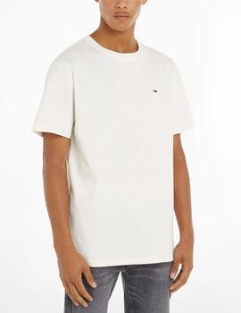 Camiseta Tommy Jeans Classic Solid Tee blanco hombre