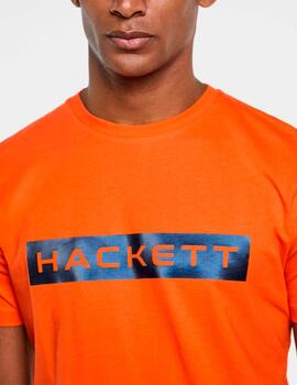 Camisa Hackett Logo naranja hombre