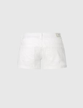 Shorts Pepe Jeans Siouxie blanco mujer