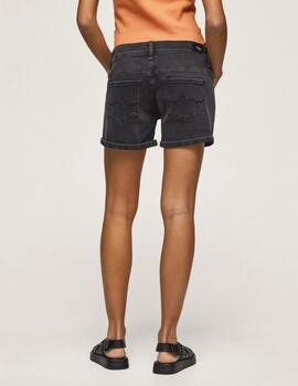 Shorts Pepe Jeans Siouxie negro mujer