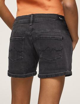 Shorts Pepe Jeans Siouxie negro mujer