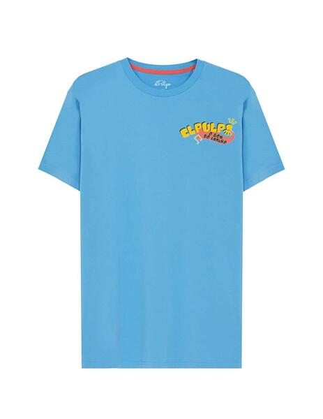 Camiseta elPulpo Festival O Son Do Camiño azul unisex