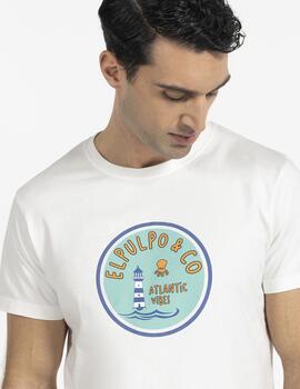 Camiseta elPulpo Lighthouse blanco hombre