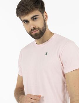 Camiseta elPulpo Basic Logo rosa hombre