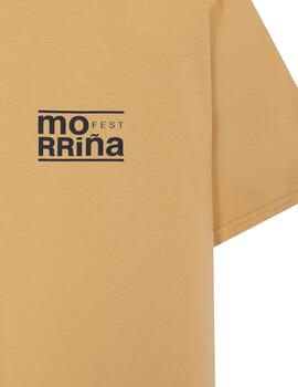 Camiseta elPulpo Morriña naranja delavé unisex