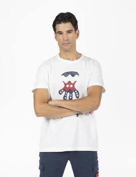 Camiseta elPulpo Combined Logo blanco hombre
