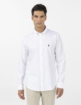 Camisa elPulpo Oxford Lisa blanco hombre