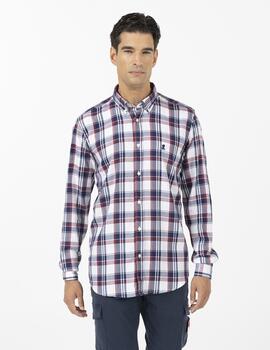 CAMISA DOUBLE HIGH CHECK GROSELLA