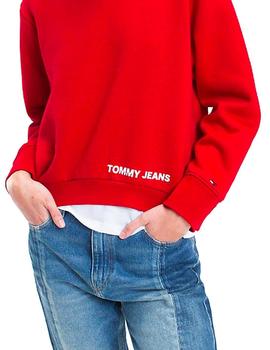 Sudadera Tommy Hilfiger Denim Tjw Clean Logo rojo