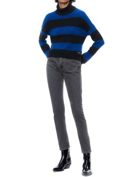 Jersey Calvin Klein Alpaca Blend Stripe negro/azul