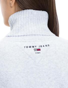 Jersey Tommy Denim Oversized Turtle gris mujer