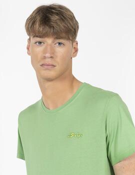 Camiseta elPulpo logo estampado formas verde