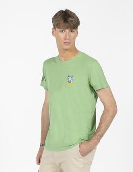 Camiseta elPulpo estampado artístico verde
