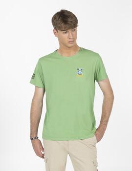 Camiseta elPulpo estampado artístico verde