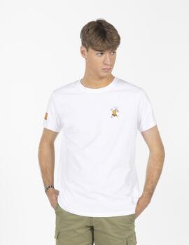 Camiseta elPulpo estampado artistic rules blanco