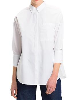 Camisa Tommy Denim Tjw Solid Oversized blanca