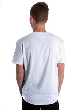 Camiseta Tommy Denim Essential Split Box blanco