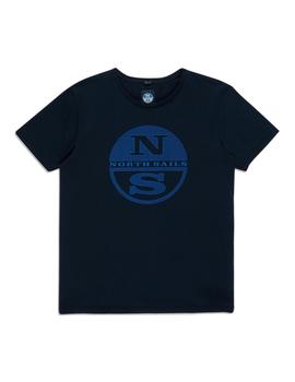 Camiseta North Sails S/S W/ Graphic negro hombre
