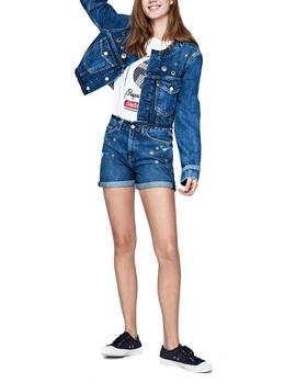 Shorts Pepe Jeans Mary Revive denim azul mujer