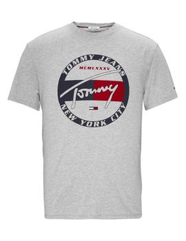 Camiseta Tommy Jeans Circle Graphic gris hombre