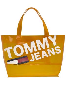 Bolsa Tommy Jeans Summer Tote Tran naranja mujer