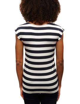 Camiseta Naf Naf KENT142AD rayas azul/blanco mujer