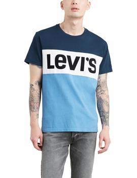 Camiseta Levi’s Color Block marino/blanco/azul hombre