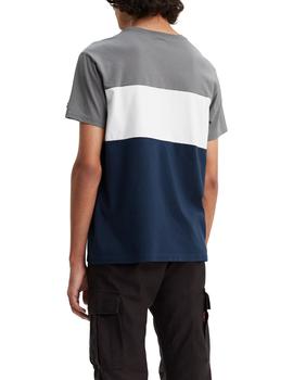 Camiseta Levi’s Color Block gris/blanco/marino hombre