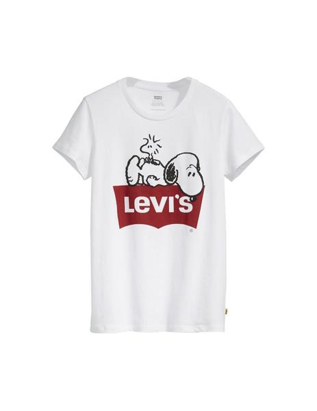 perdí mi camino Mantenimiento agitación Camiseta Levi's x Peanuts The Perfect Tee blanco mujer