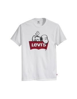 Camiseta Levi’s x Peanuts Graphic Set In Neck blanco hombre
