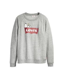 Felpa Levi’s x Peanuts Relaxed Graphic gris mujer