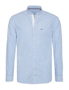 Camisa Tommy Hilfiger Organic Oxford Stripe azul/blanco