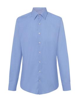 Camisa Hackett Stretch End On End azul hombre