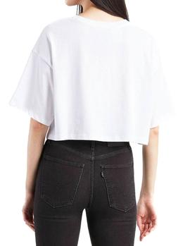 Camiseta Levi’s x Peanuts Graphic Crop Slacker blanco mujer