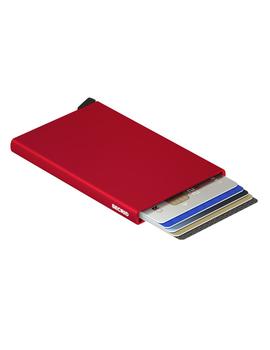 Tarjetero Secrid Cardprotector aluminio rojo
