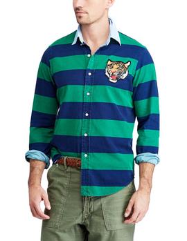 Camisa Sport Ralph Lauren Rayas marino/verde hombre