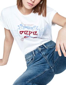 Camiseta Pepe Jeans 45Th 03L blanco mujer