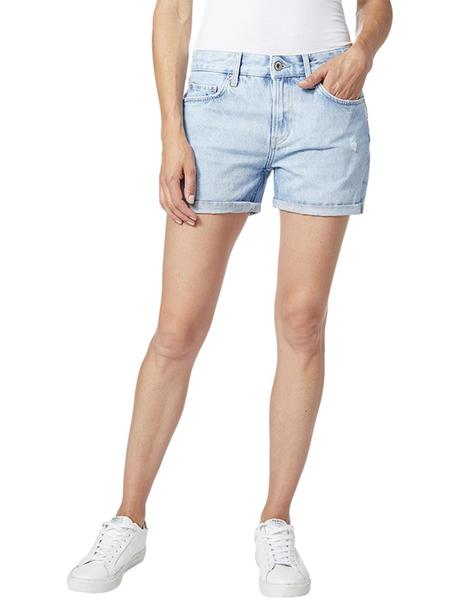 Deportes Entrada Reactor Shorts Pepe Jeans Mable Bleach azul mujer