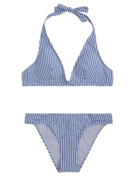 Bikini Pepe Jeans Doris Rayas azul/blanco mujer