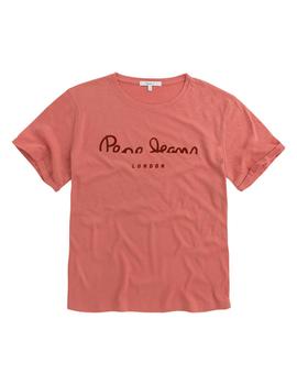 Camiseta Pepe Jeans Victoria coral mujer